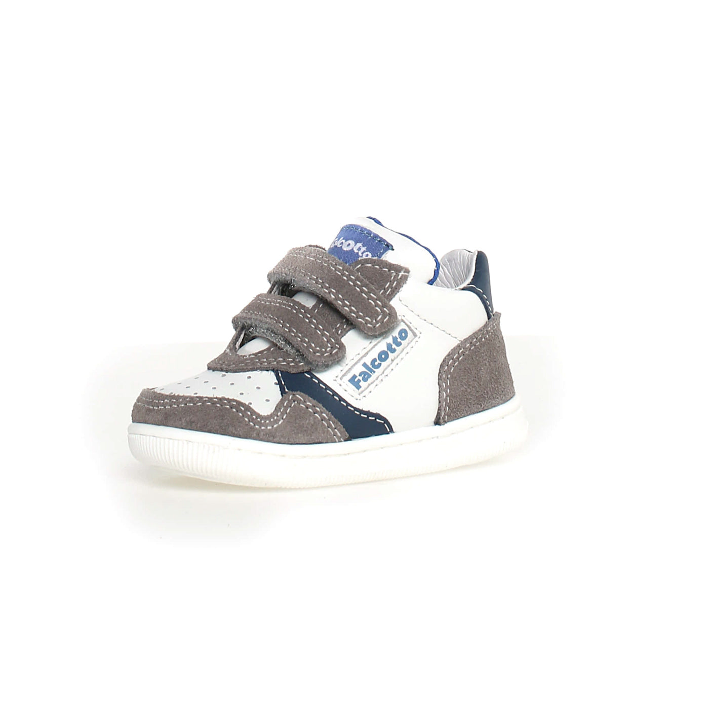 Sneakers FALCOTTO KLIP VL SUEDE CALF WHITE-DARK WHITE-DARK GREY-AZURE