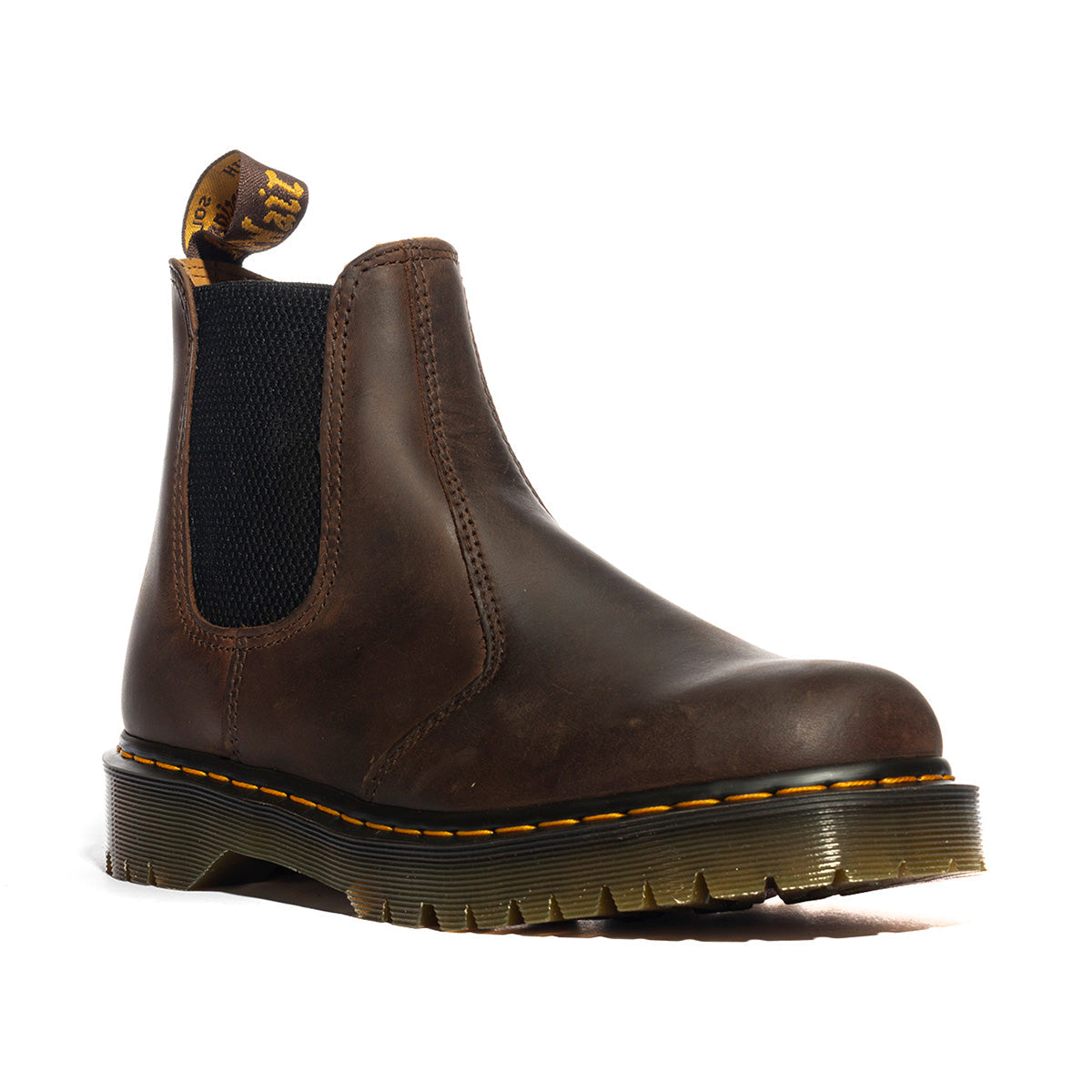 STIVALETTI CHELSEA Dr. Martens 2976 DARK BROWN CRAZY HORSE