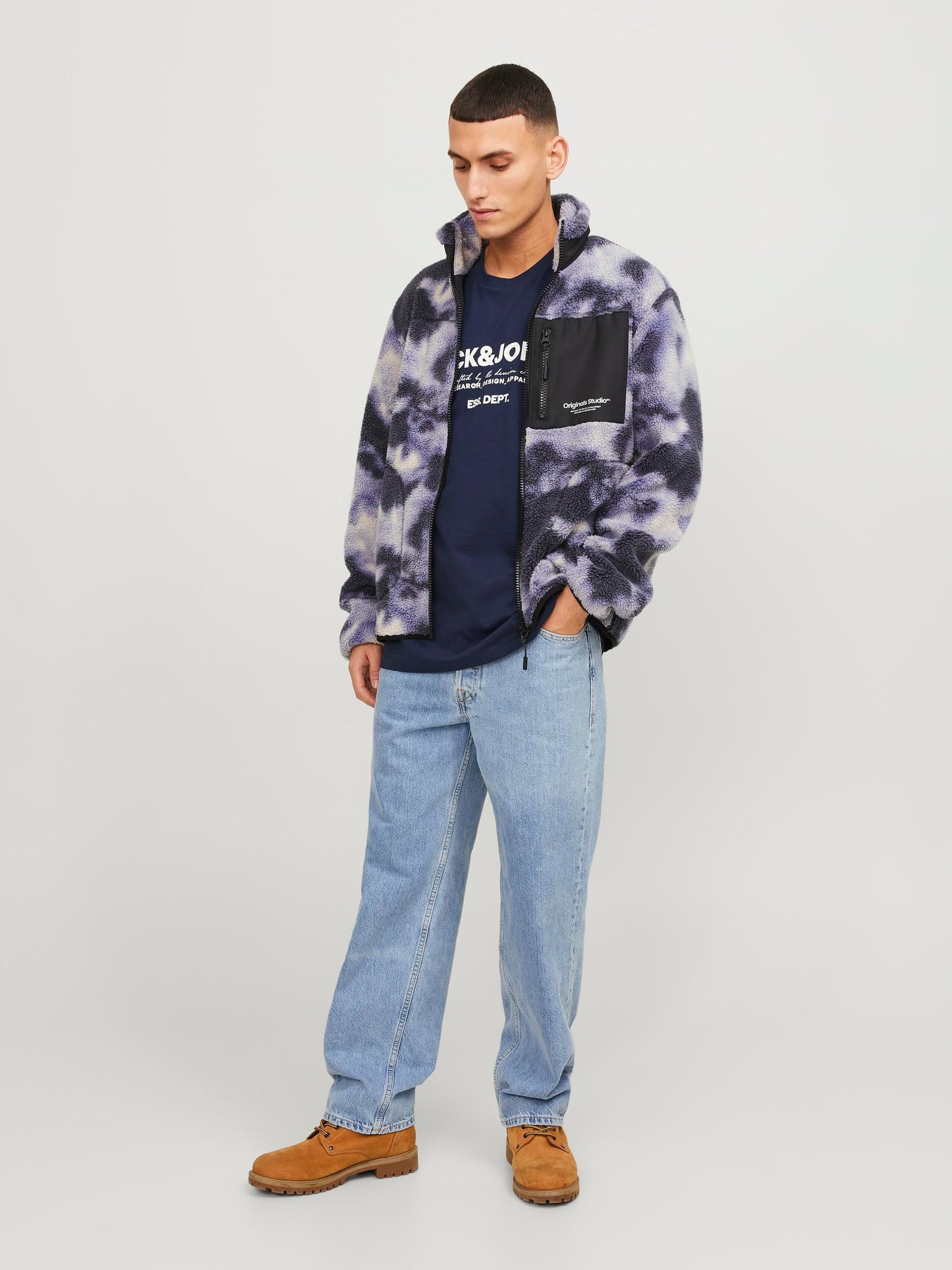 T-Shirt Jack E Jones Jjgale Tee Ss O-Neck Ln NAVY BLAZER