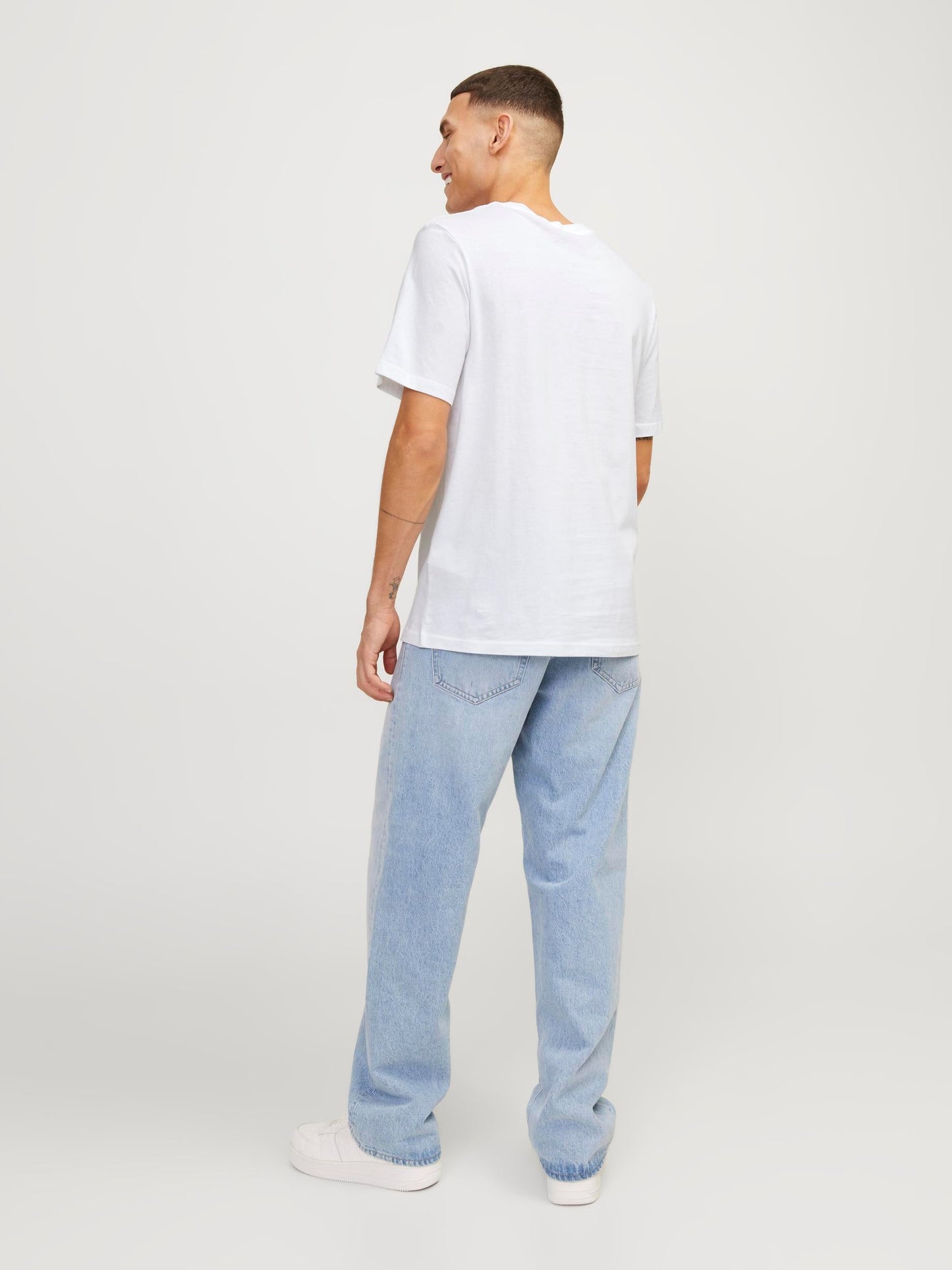 T-Shirt Jack E Jones Jorcobin Tee Ss Crew Neck Ln BRIGHT WHITE