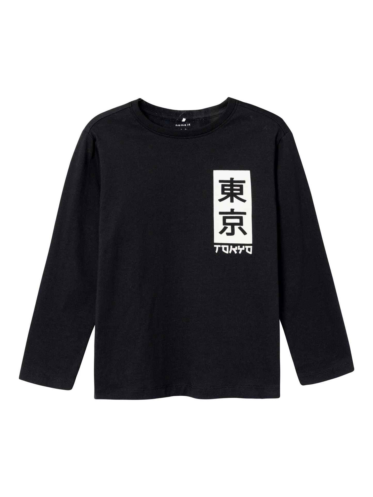 T-Shirt Name It Nkmsnude Ls Loose Top BLACK