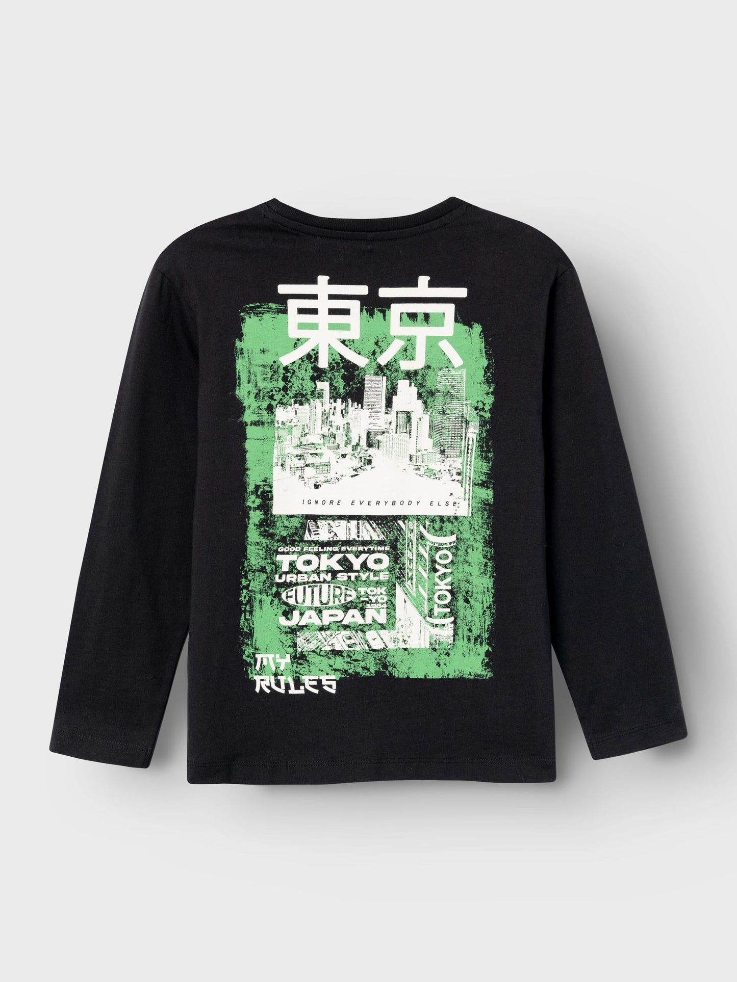 T-Shirt Name It Nkmsnude Ls Loose Top BLACK