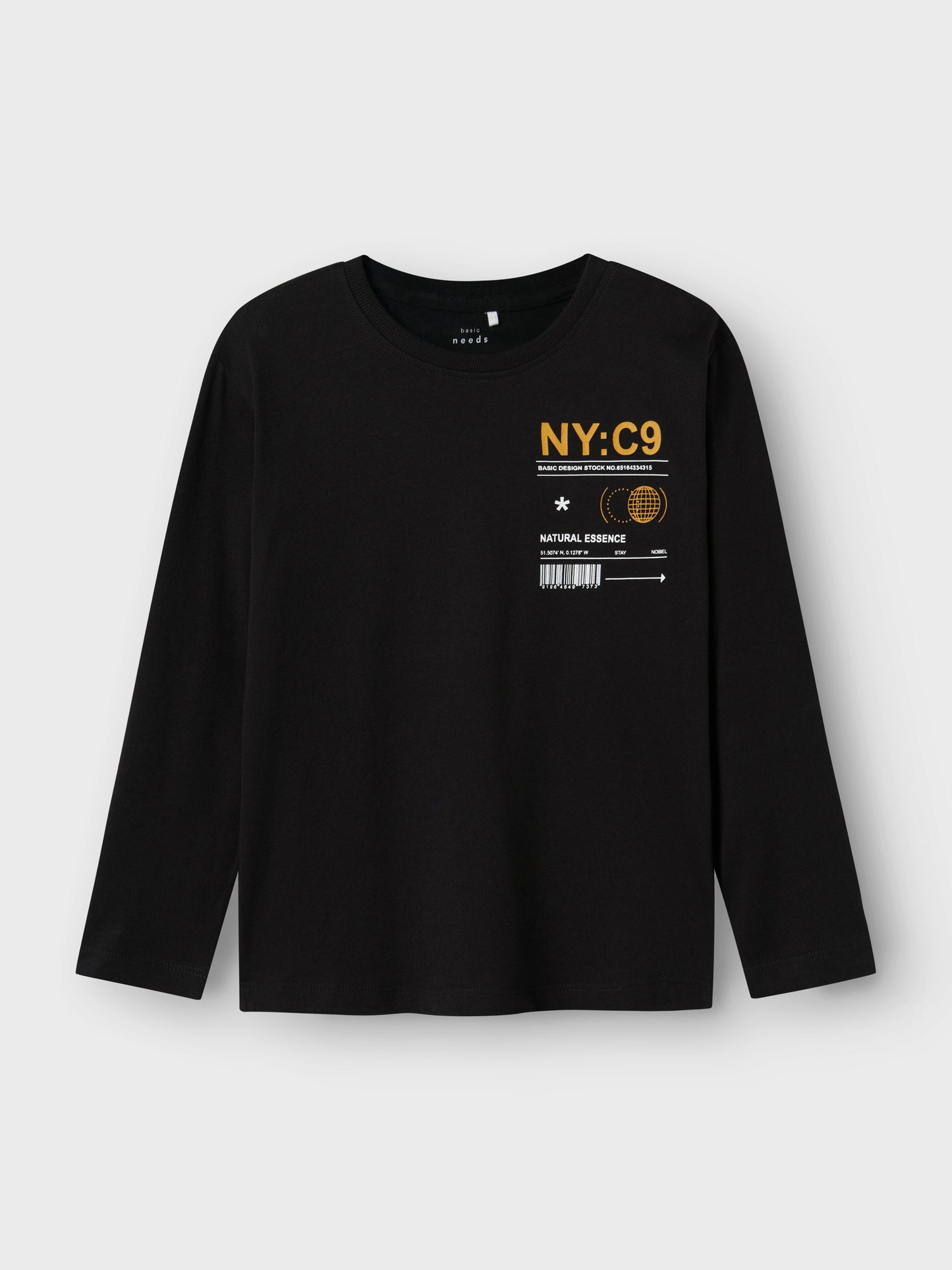 T-shirt Name It NKMVAGNO LS LOOSE TOP BLACK