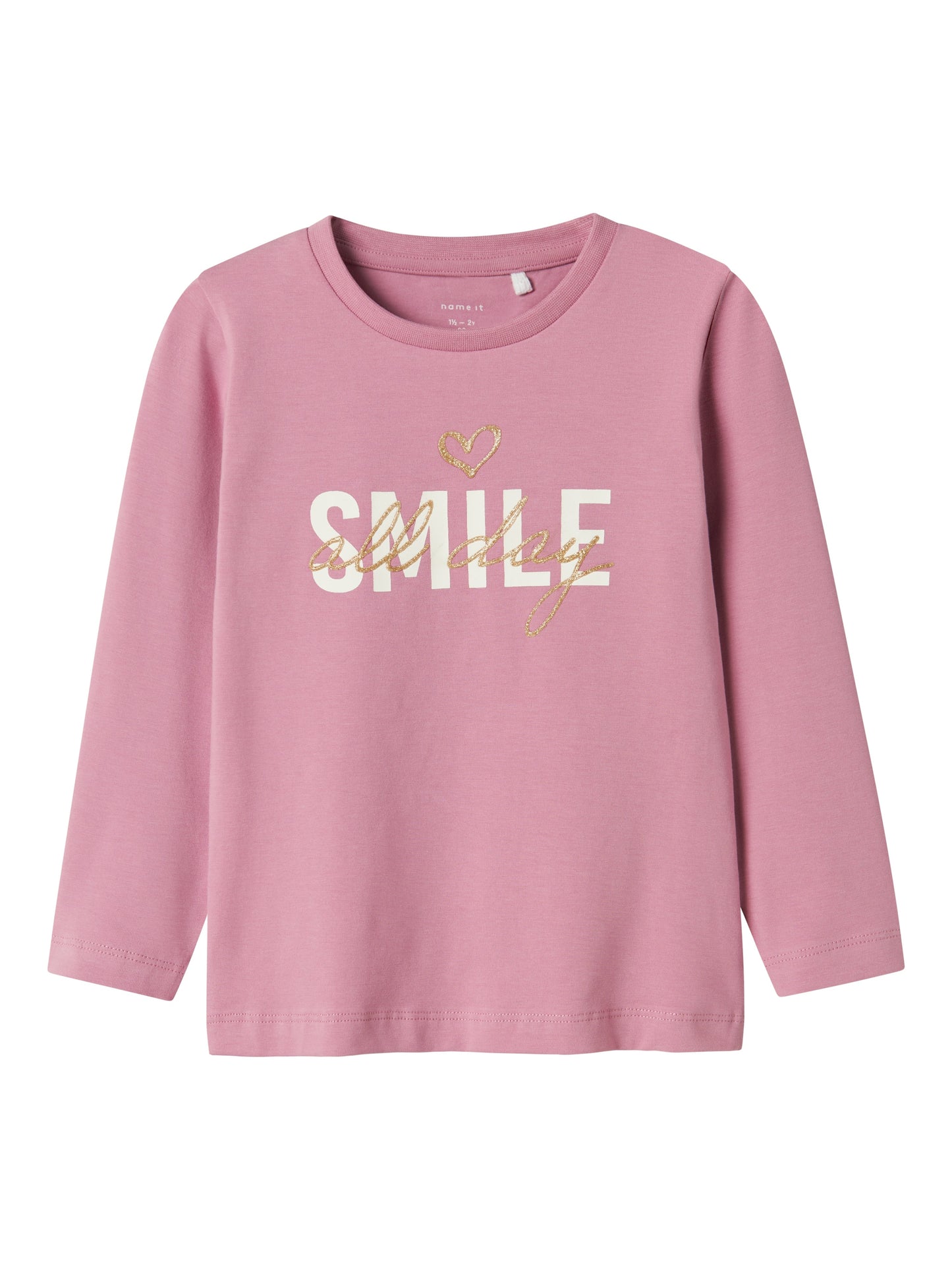T-shirt Name It NMFOLU LS TOP BOX MAUVE ORCHID