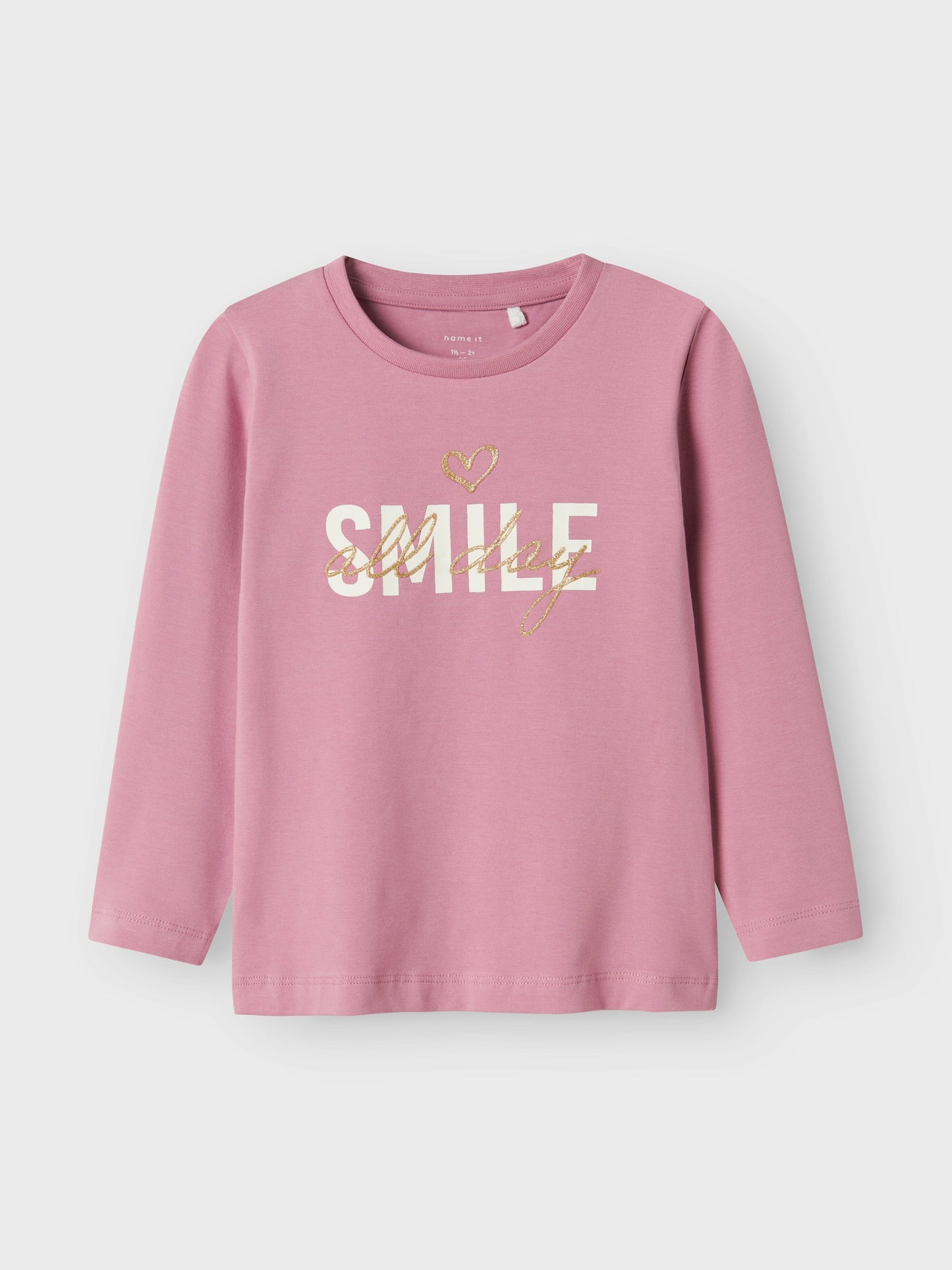 T-shirt Name It NMFOLU LS TOP BOX MAUVE ORCHID