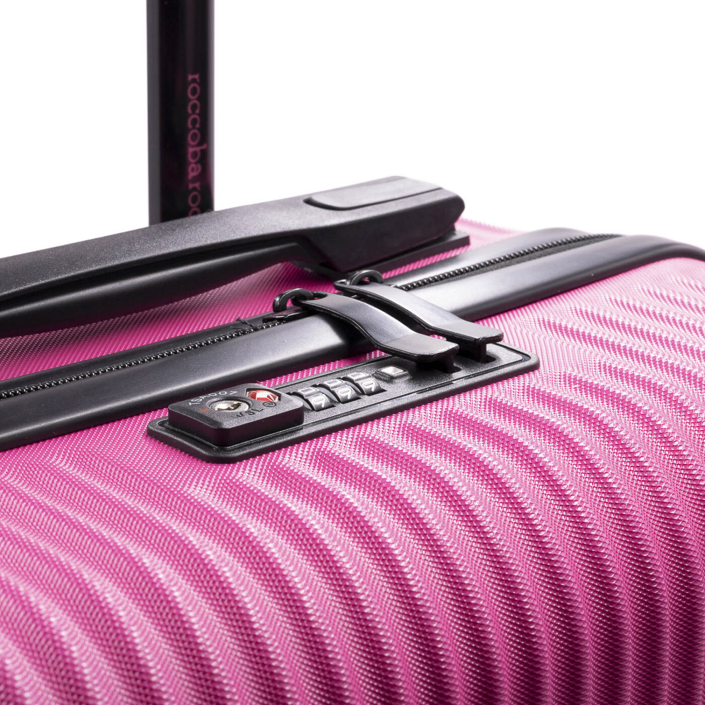 Valigia ADVENTURE Trolley Roccobarocco Nera 55x38x20 Piccola FUXIA