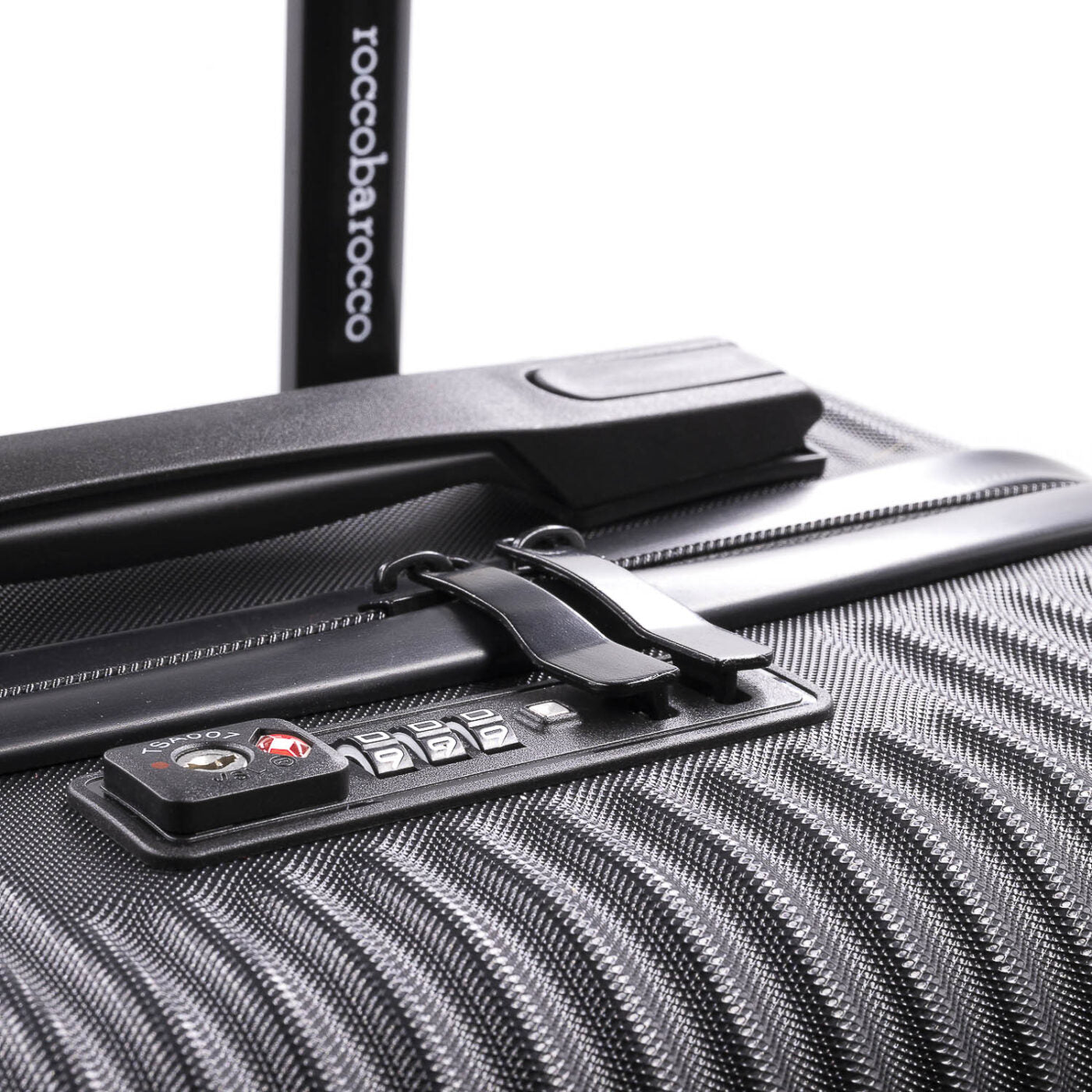 Valigia LIGHTNING Trolley Roccobarocco Silver 43x26x67 Grande NERO