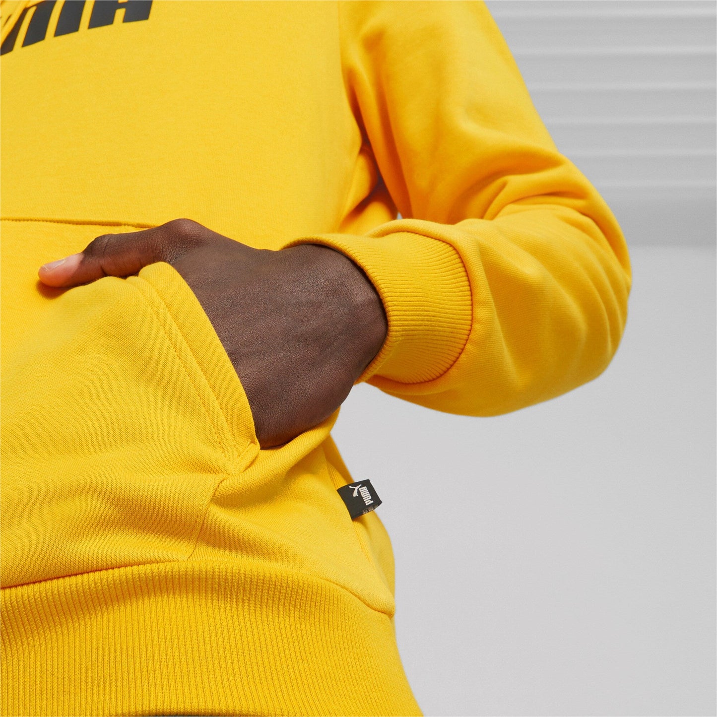 Felpa Puma ESS+ 2 Col Big Logo Hoodie FL YELLOW