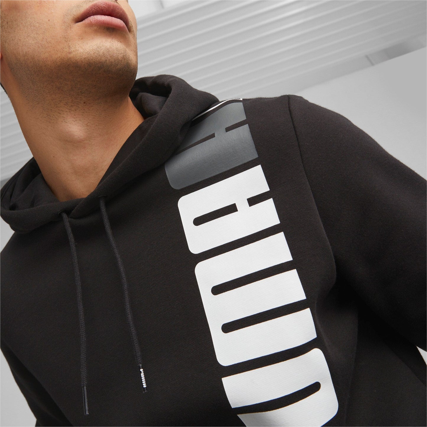 Felpa puma Ess+ Logo Lab Hoodie Fl BLACK