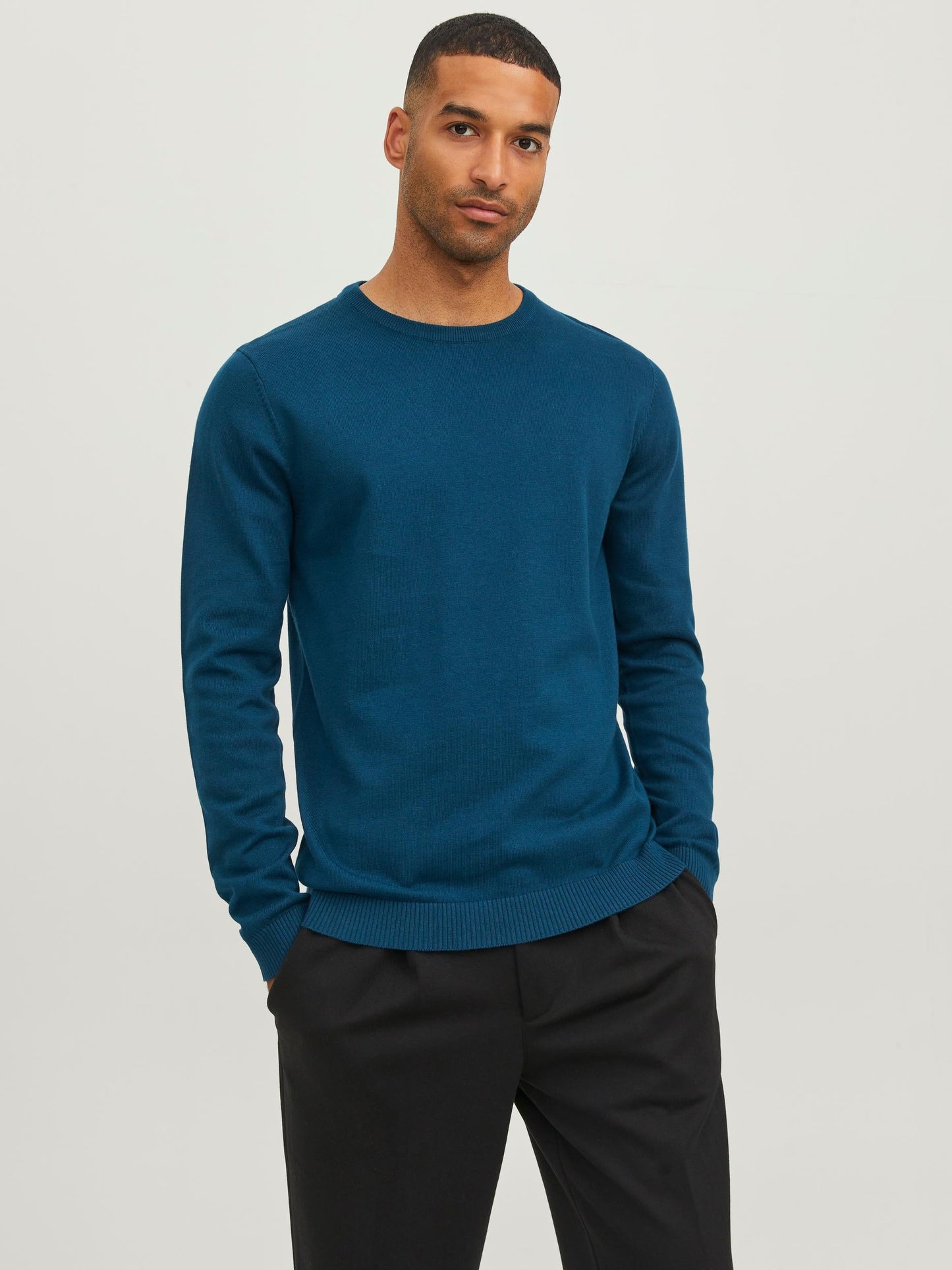 Pullover Jack E Jones Jjebasic Knit Crew Neck Noos SAILOR BLUE