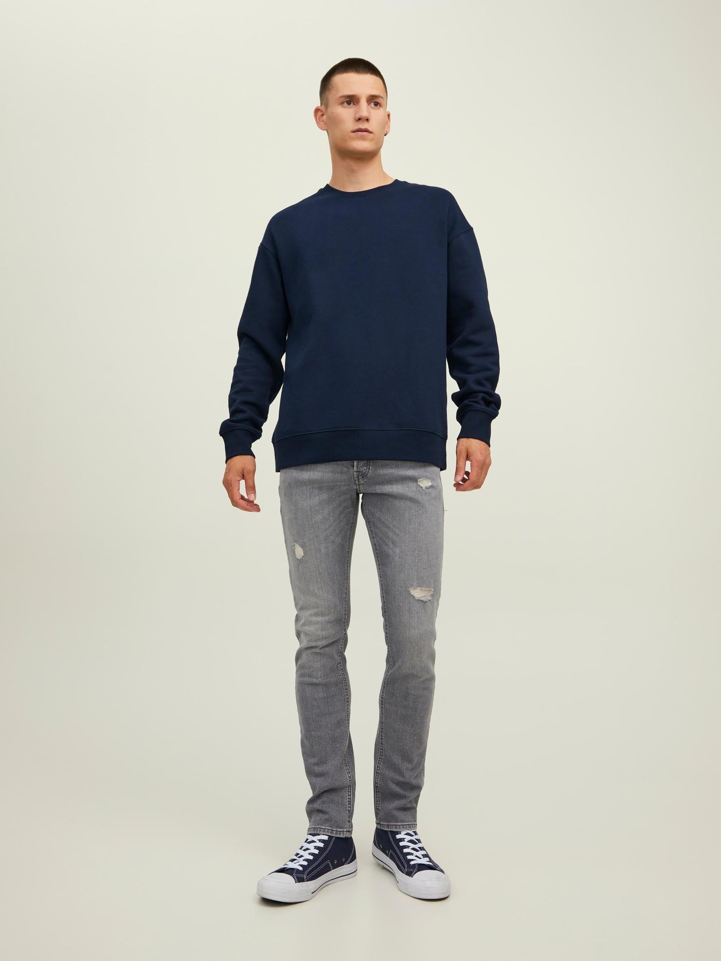 Felpa Jack E jones JJESTAR BASIC SWEAT CREW NECK NOOS NAVY BLAZER