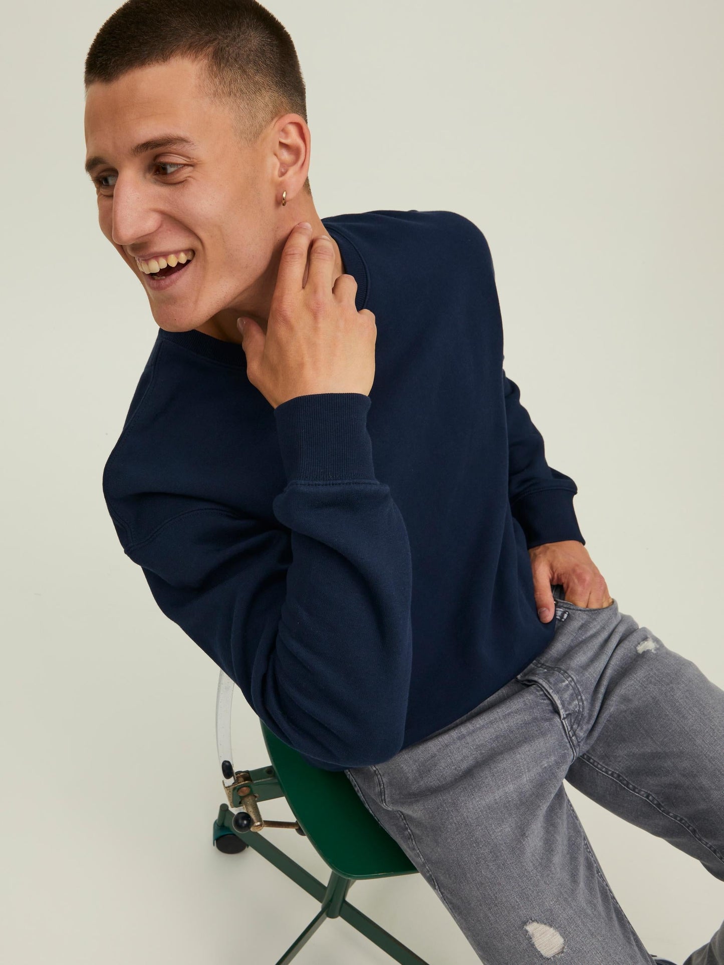 Felpa Jack E jones JJESTAR BASIC SWEAT CREW NECK NOOS NAVY BLAZER