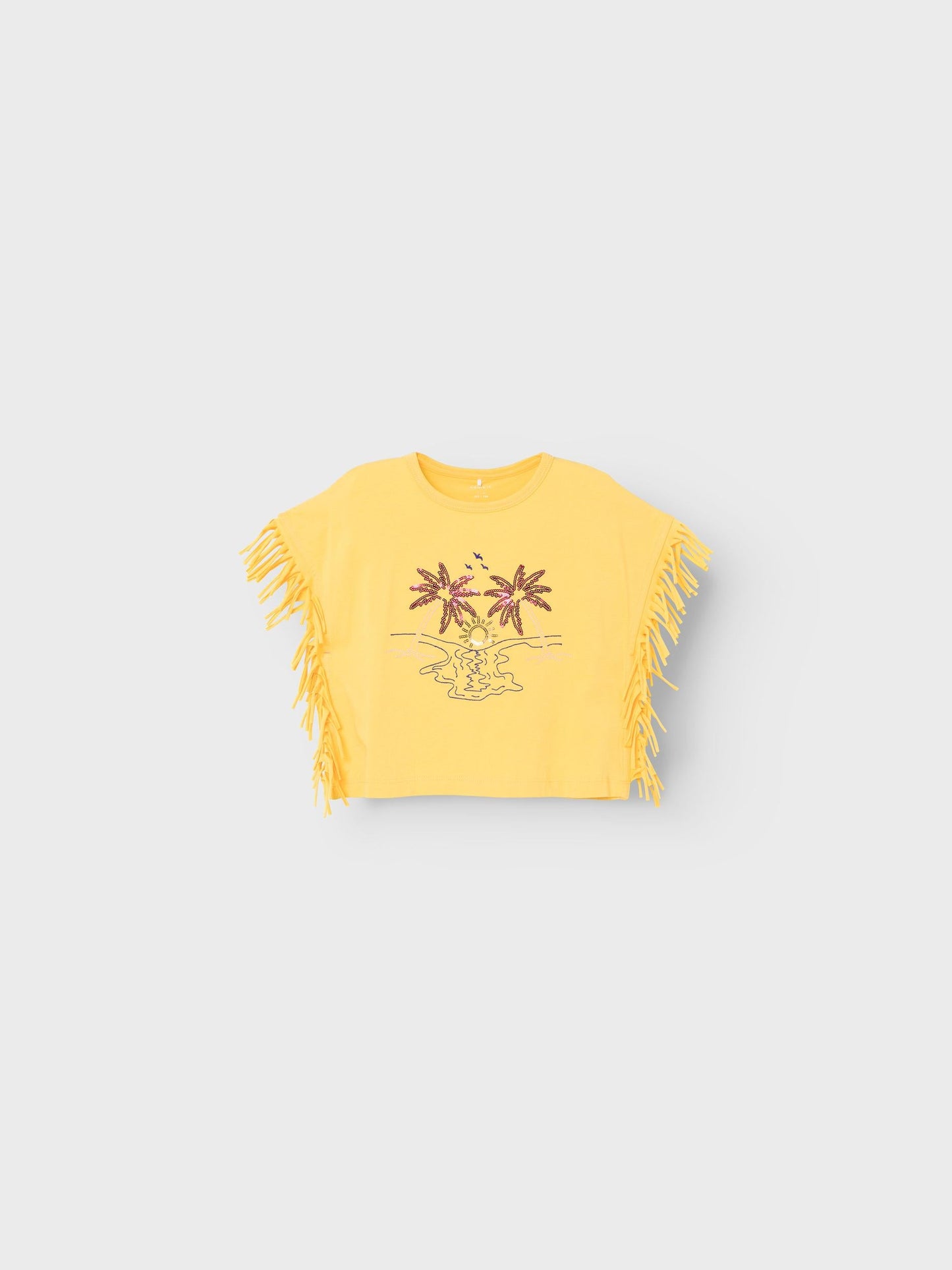 T-Shirt Name It Nkffopper Sl Cropped Top Box YARROW