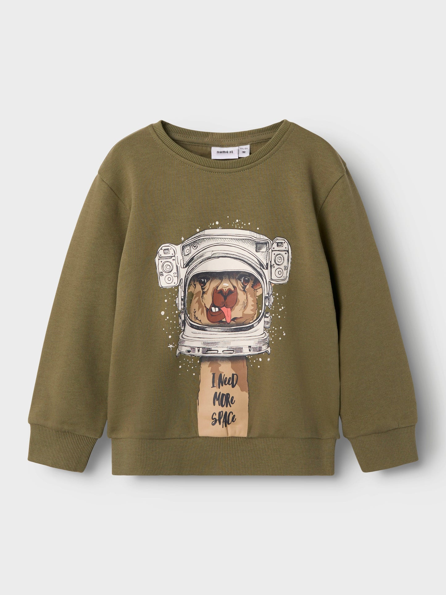 Felpe Name It NMMOBANNO LS LOOSE SWEAT BRU PB DEEP LICHEN GREEN