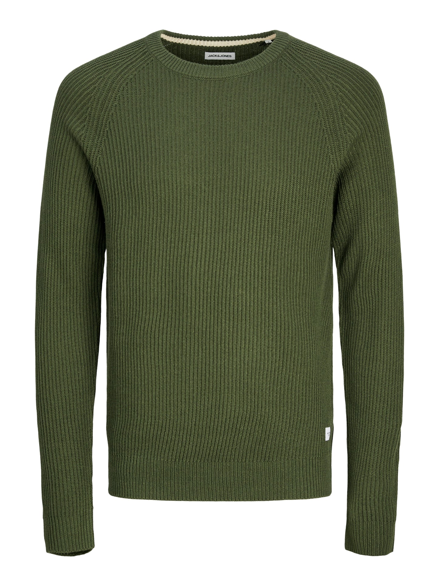 Pullover Jack E Jones JJPANNEL KNIT CREW NECK AW24 KOMBU GREEN
