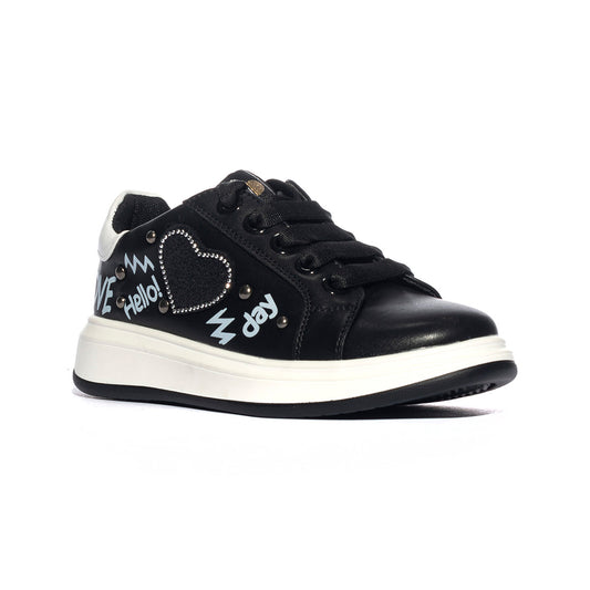 ASSO AG14084 BLACK WHITE Sneakers Bambina