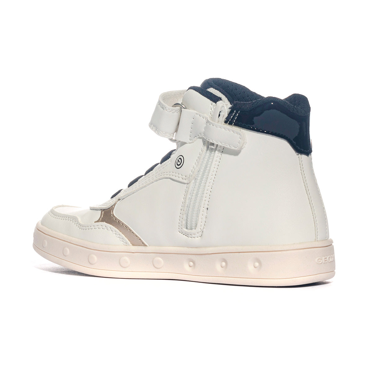 GEOX J368WF WHITE BLACK C0404 Sneakers Bambina