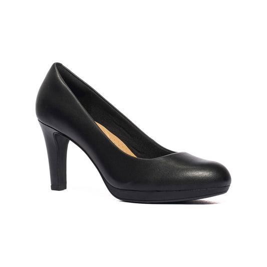 CLARKS 129359 VIOLA BLACK LEATHER Decollete Donna