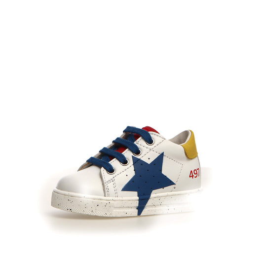 FALCOTTO 0012015331-01-1N82 WHITE-AZURE-YELLOW Sneakers Bambino