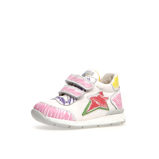 FALCOTTO 0012015873-16-1N39 WHITE-PINK-LAVENDER Sneakers Bambina