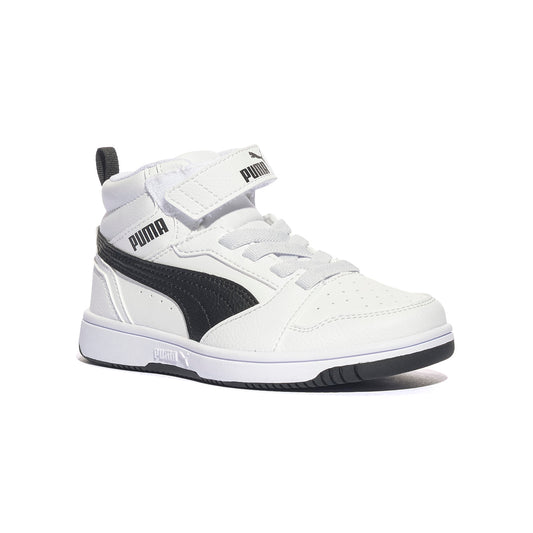 PUMA 393832-02 WHITE BLACK Sneakers Bambino