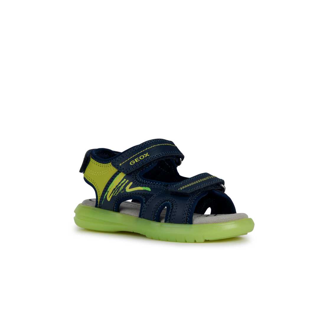 GEOX J15DRDNAVY LIME GREEN CF43S