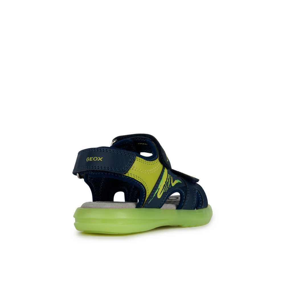 GEOX J15DRDNAVY LIME GREEN CF43S
