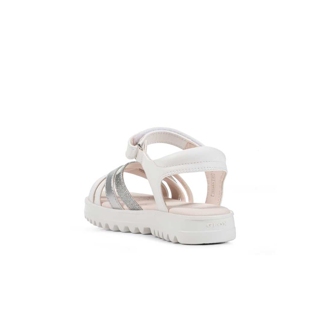 GEOX J356EAWHITE SILVER C0007