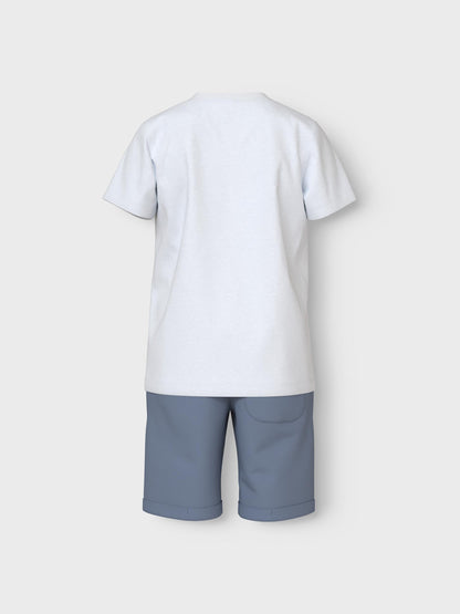 T-Shirt E Pantaloncini Name It Nkmvigano Sweat Set Bianco