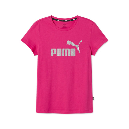 T-Shirt Puma Ess+ Glitter Logo Tee Fuxia