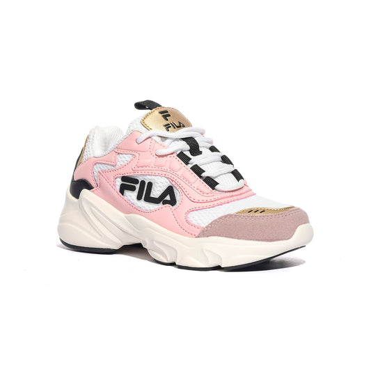 FILA FFK0248 White-Powder Pink Sneakers Bambina