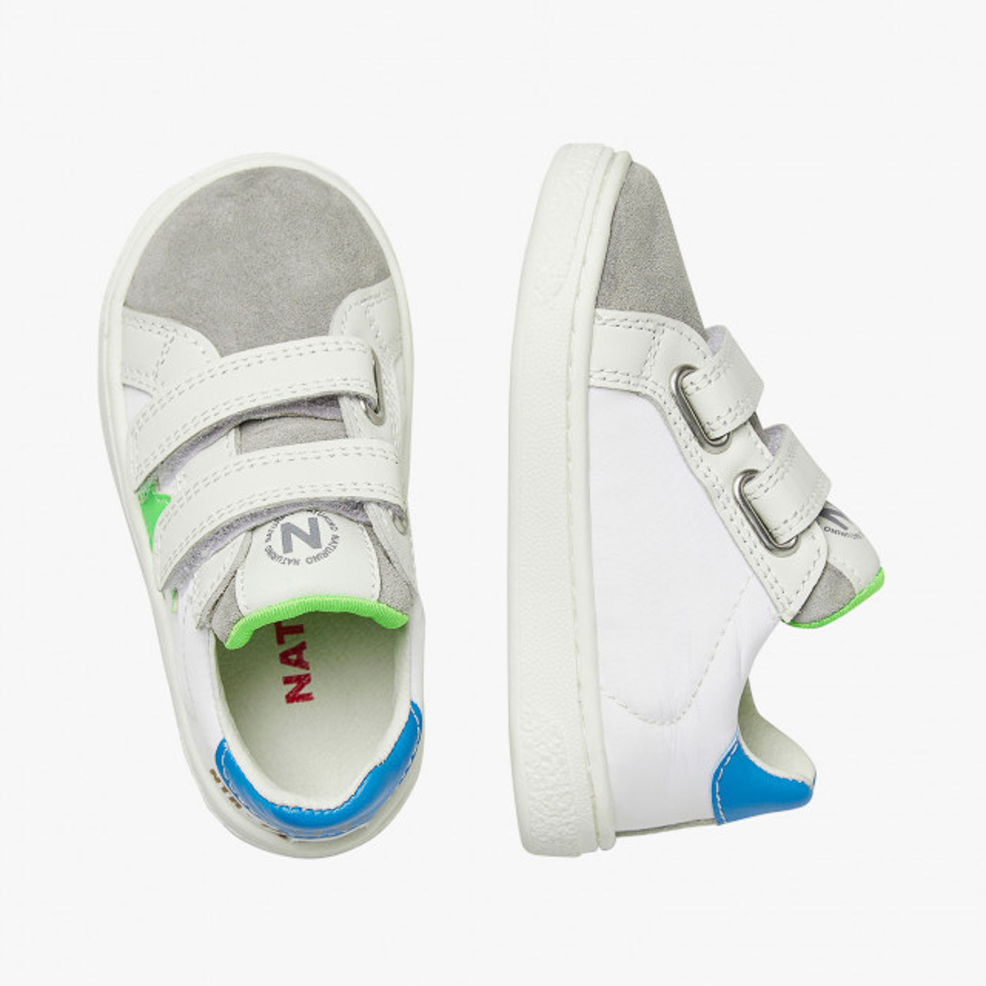 NATURINO 0012017499-14-1B31GREY WHITE GREEN FLUO