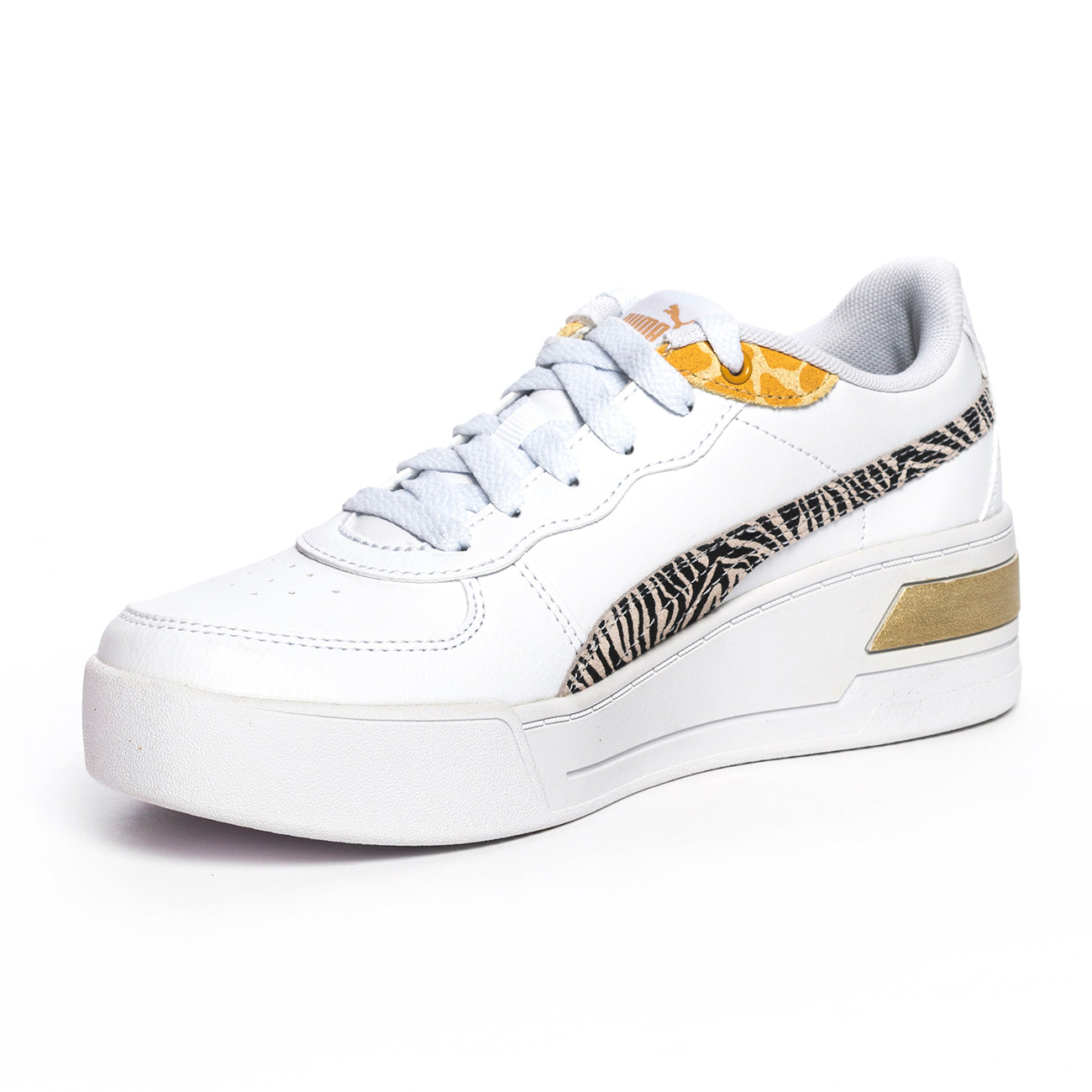 PUMA 383868-01WHITE BLACK SAFFRON