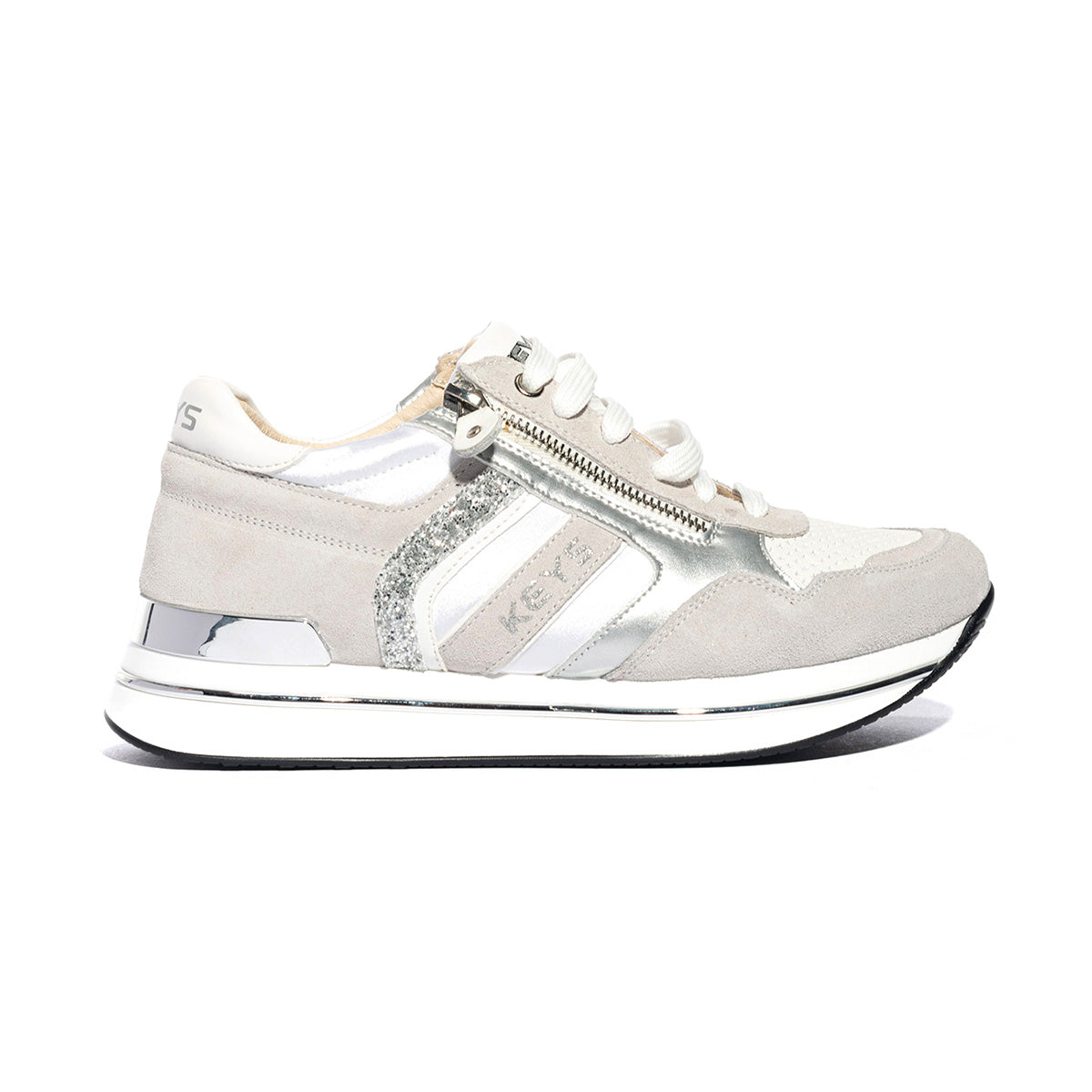 KEYS K7760 WHITE SILVER Sneakers Donna