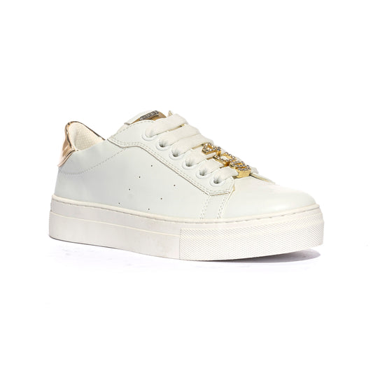 4US 42740 WHITE GOLD Sneakers Bambina