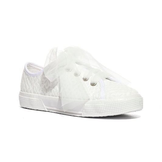 DXO 105 FLOWERS BIANCO Sneakers Bambina