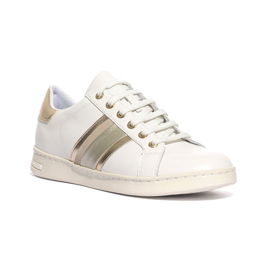 GEOX D361BE 085BN WHITE LT GOLD C1327 Sneakers Donna