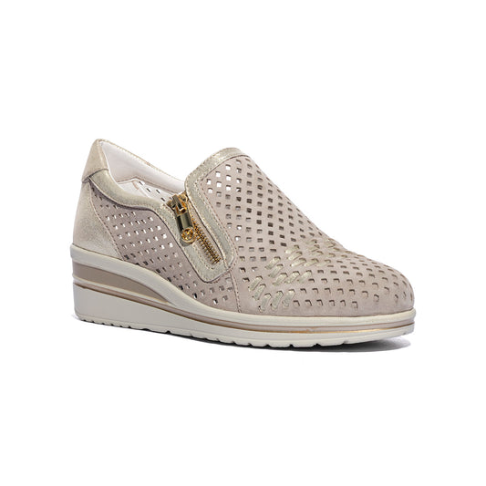 VALLEVERDE VD350W SUEDE ECRU Slip-on Donna