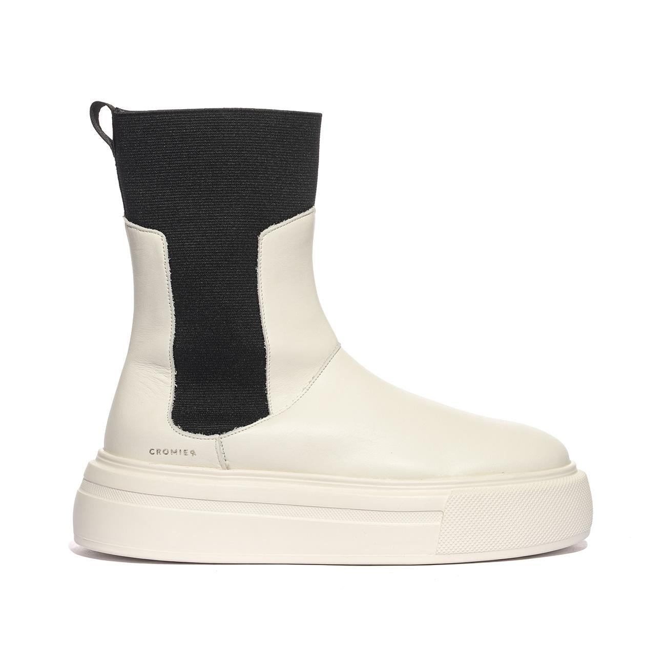 Stivaletti Frau T-CALFmix Bianche nere C2L7PANNA CROMIER