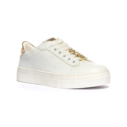 4US 42740 WHITE GOLD Sneakers Bambina