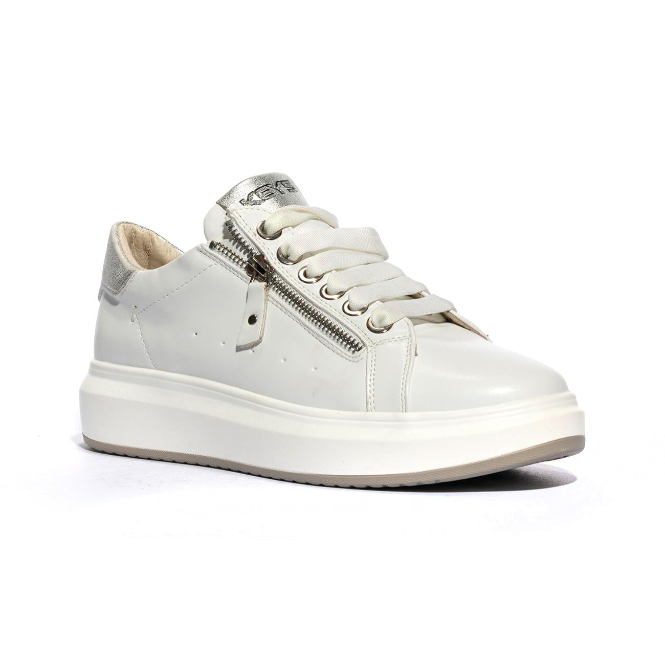 Sneakers Keys K7600 Bianche Argento K7600WHITE SILVER KEYS