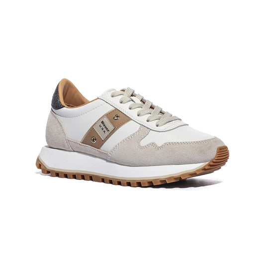 BLAUER S6MILLEN03 SUP CREAM BLACK Sneakers Donna
