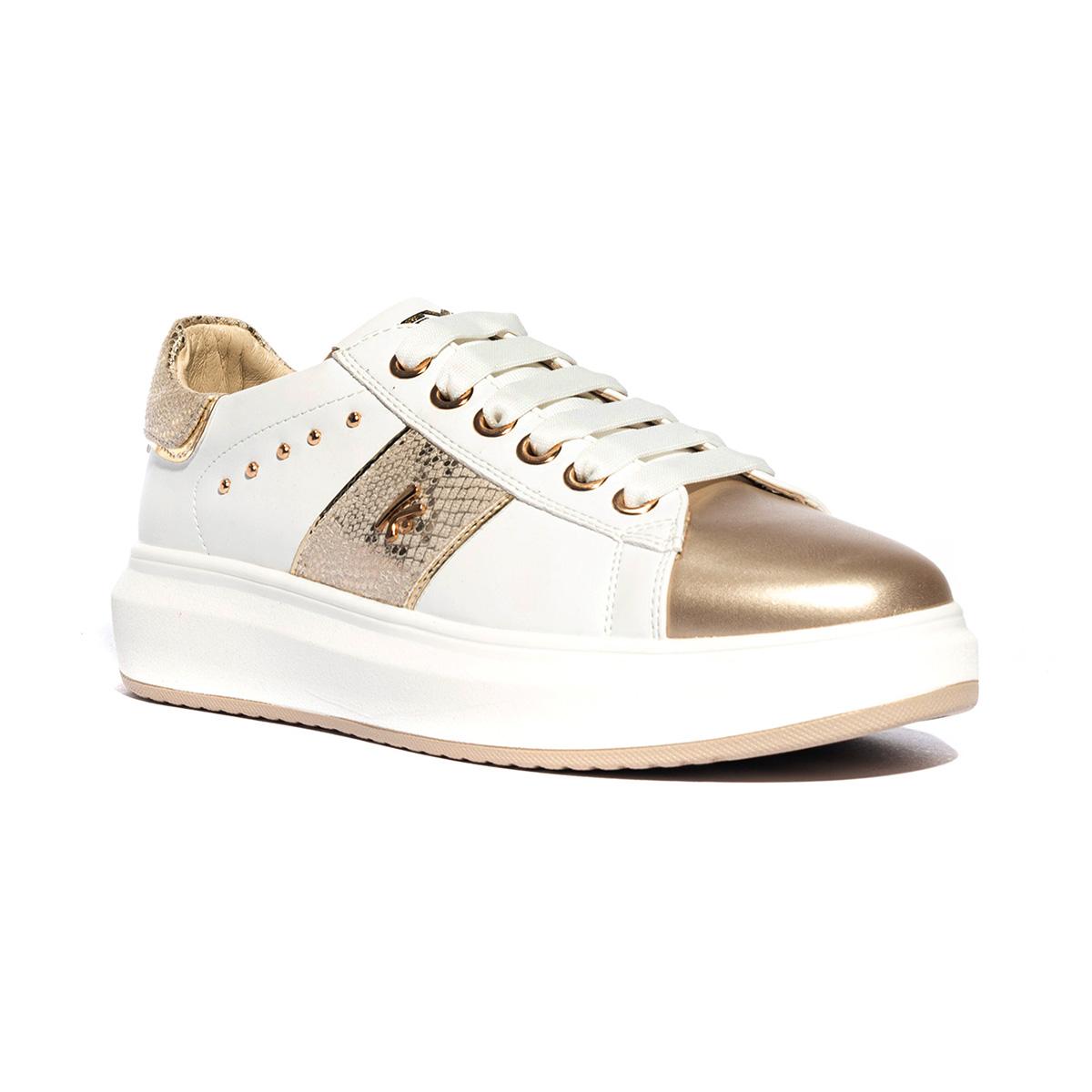 Sneakers Keys K7606 Bianche Oro K7606WHITE GOLD KEYS
