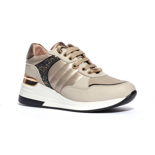 KEYS K6820 AVORIO GOLD BRONZO Sneakers Donna