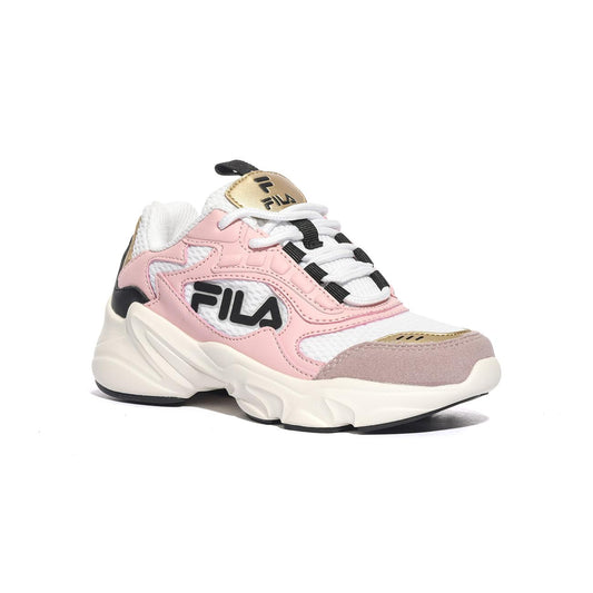 FILA FFK0248 White-Powder Pink Sneakers Bambina
