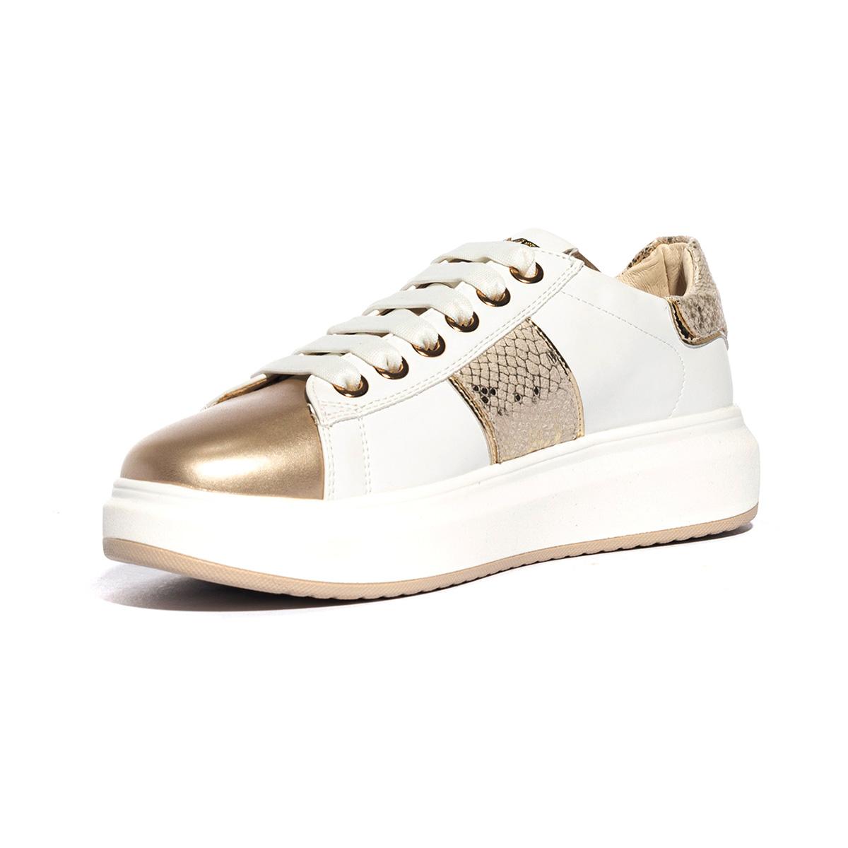 Sneakers Keys K7606 Bianche Oro K7606WHITE GOLD KEYS