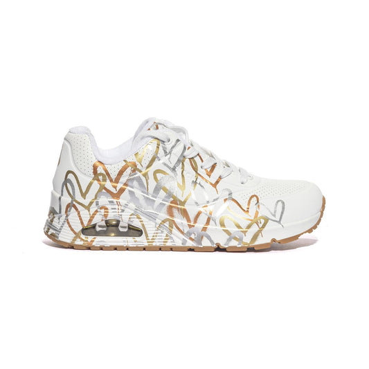 Sneakers Skechers UNO-METALLIC LOVE Bianche 155523WTGD SKECHERS