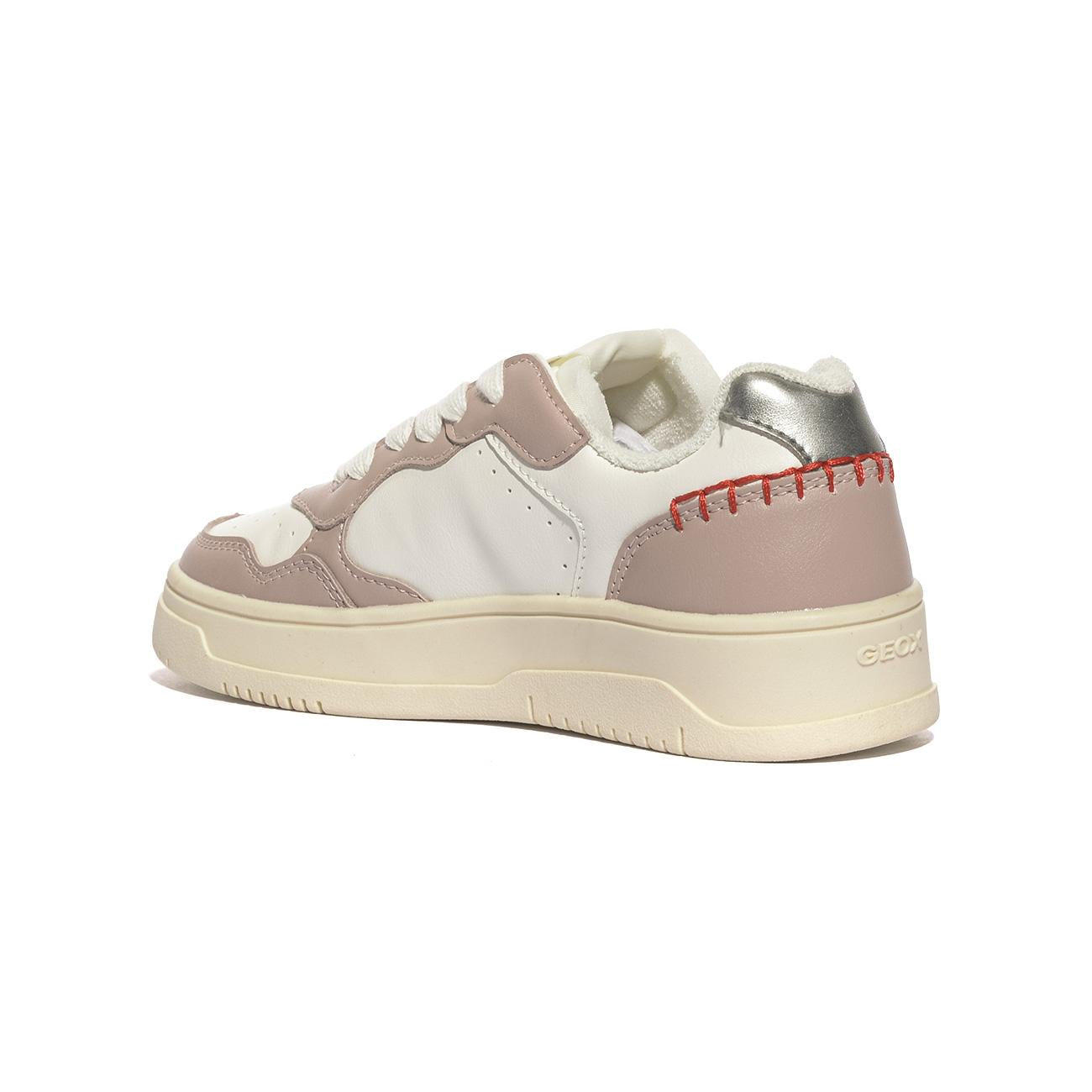 Sneakers Geox LESTRELLA GIRL Bianche Rosa J56NLC 000BCWHITE ROSE C0674 GEOX