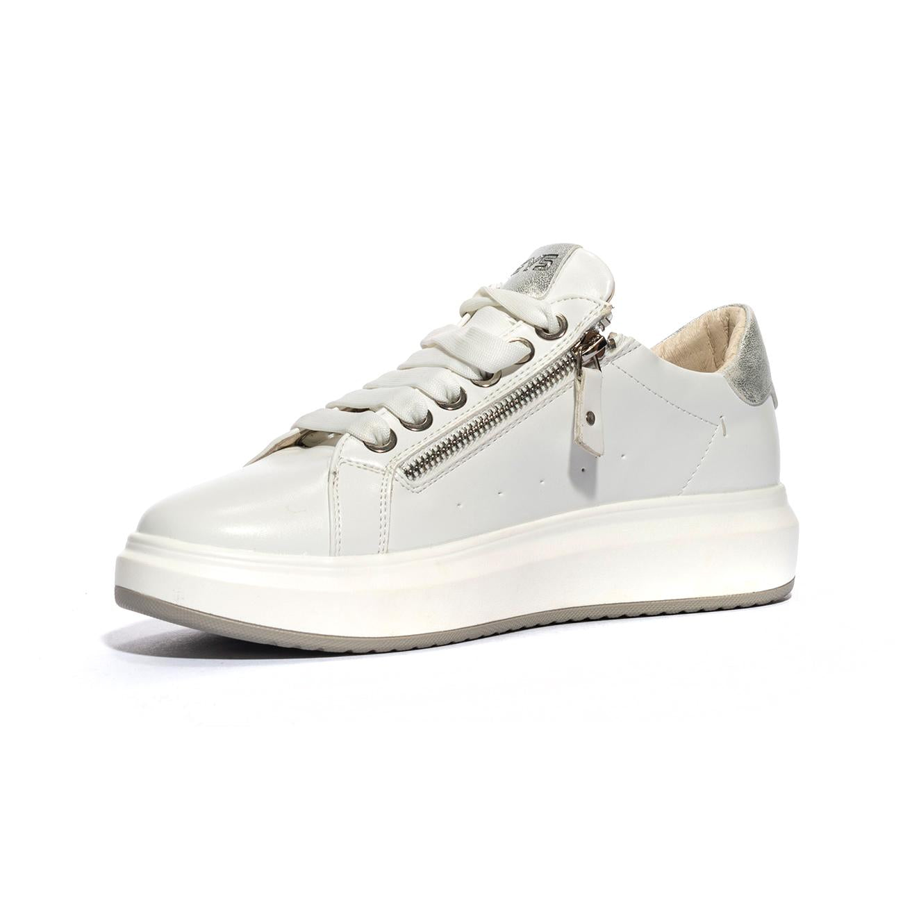 Sneakers Keys K7600 Bianche Argento K7600WHITE SILVER KEYS