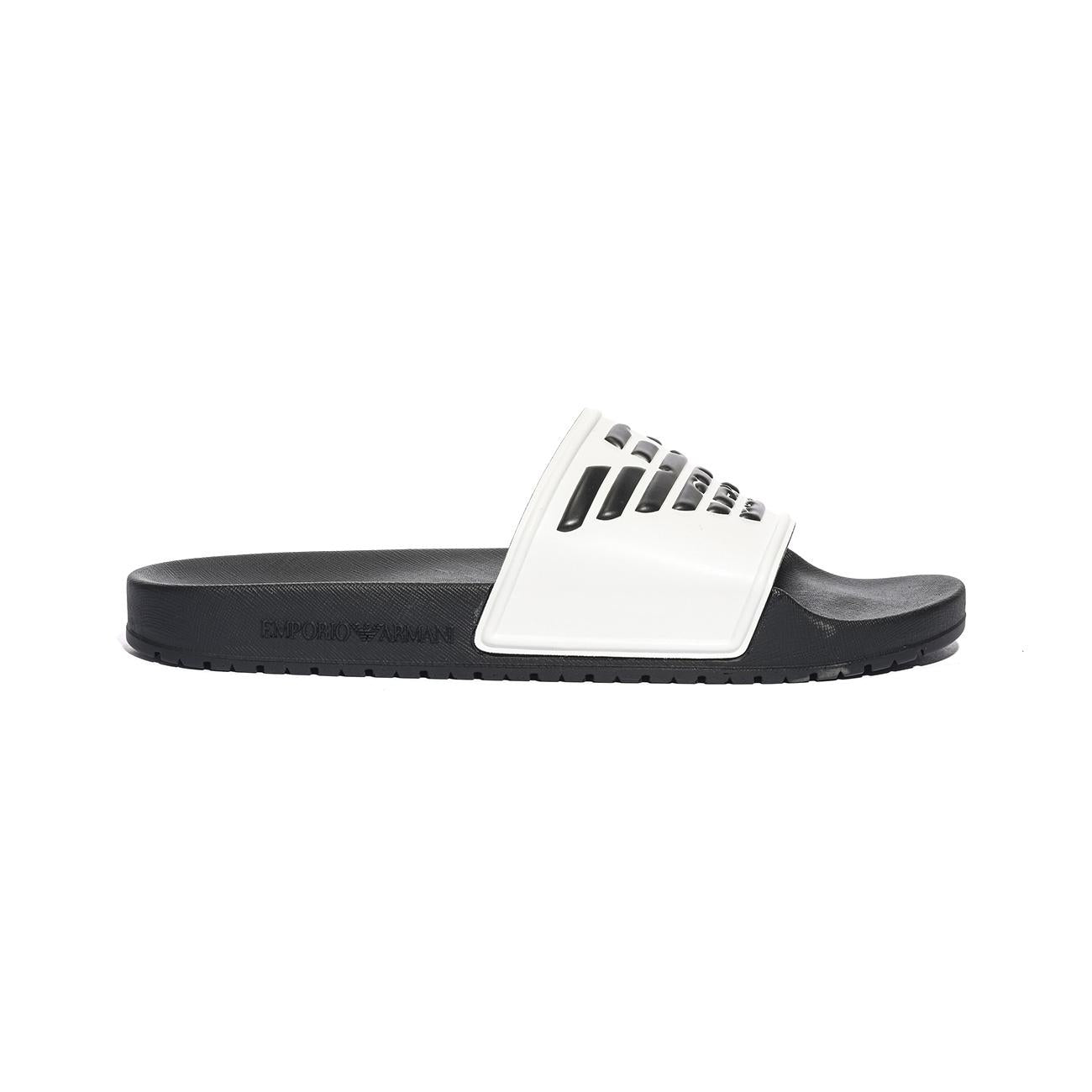 Ciabatte Armani Xvps04 Bianche Nere XVPS04WHITE BLACK BLACK ARMANI